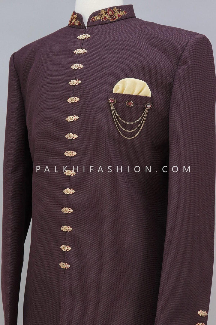Wine Silk Indo-Western With Attractive Style-Palkhi Fashion - Palkhi Fashion